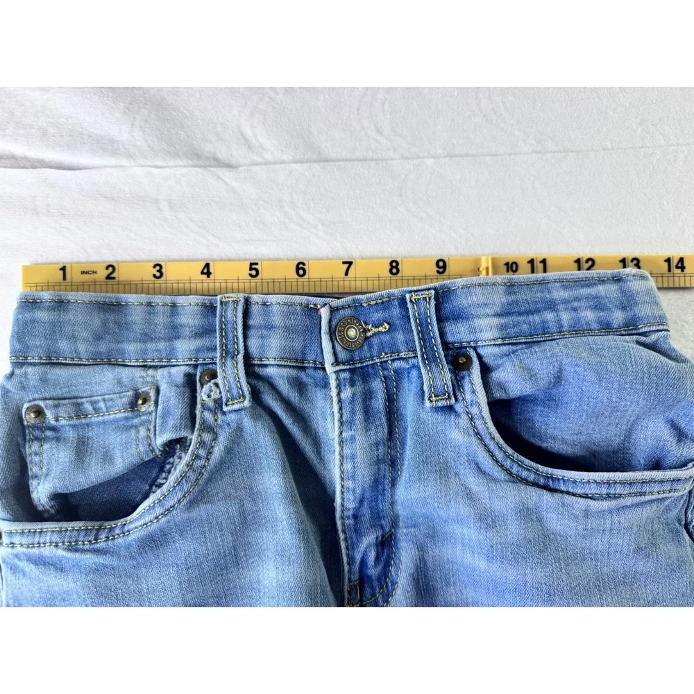 Levi's 514 Straight Fit Jeans Kids Size 16‎ Reg Blue Excellent Light Wash Denim